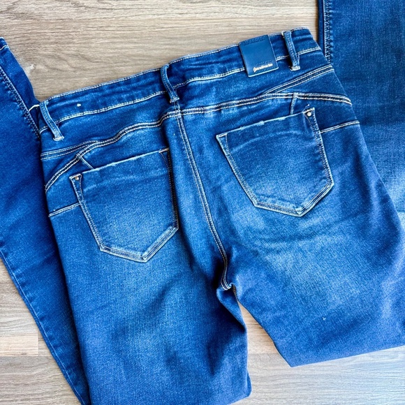 Stradivarius Distressed Skinny Fit Jeans Blue Size 10 - Picture 9 of 11